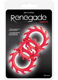 Набор из 3 красных эрекционных колец Renegade Gears - NS Novelties - в Ельце купить с доставкой