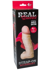 Реалистичная насадка с мошонкой REAL Standard - 15,5 см. - LOVETOY (А-Полимер) - купить с доставкой в Ельце