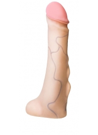 Реалистичная насадка с мошонкой REAL Standard - 18 см. - LOVETOY (А-Полимер) - купить с доставкой в Ельце