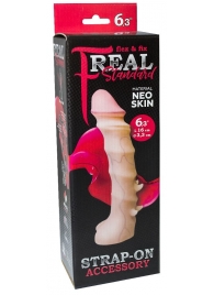 Насадка REAL Standard со спиралевидным узором - 19 см. - LOVETOY (А-Полимер) - купить с доставкой в Ельце
