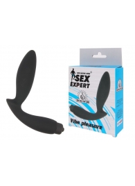 Чёрный вибростимулятор простаты Sex Expert Vibe Pleasure - Sex Expert - в Ельце купить с доставкой