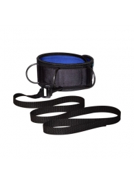 Чёрно-синий неопреновый ошейник с поводком - Sitabella - купить с доставкой в Ельце