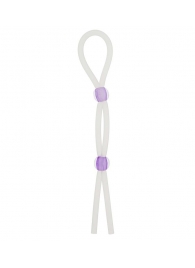 Прозрачное эрекционное кольцо-лассо SILICONE LASSO COCK RING DUAL BEADS - NMC - в Ельце купить с доставкой