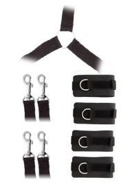 Комплект наручников и поножей LUXURIOUS BED RESTRAINT CUFF SET - Blush Novelties - купить с доставкой в Ельце
