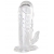 Прозрачная гелевая насадка с клиторальным отростком - 13 см. - Toyfa Basic - в Ельце купить с доставкой