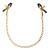 Чёрные с золотом зажимы на соски Gold Chain Nipple Clamps - Pipedream - купить с доставкой в Ельце