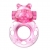 Розовое эрекционное виброкольцо на пенис Pink Bear - Baile - в Ельце купить с доставкой
