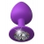 Фиолетовая анальная пробка со стразом Her Little Gem Large Plug - 9,5 см. - Pipedream - купить с доставкой в Ельце