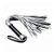 Серебристая плетка Struggle My Flogger с черной ручкой - 45 см. - Lovetoy - купить с доставкой в Ельце