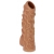 Телесная насадка с венками и открытой головкой Nude Sleeve M - 12 см. - KOKOS - в Ельце купить с доставкой