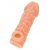 Телесная закрытая насадка с венками Cock Sleeve Size L - 17,6 см. - KOKOS - в Ельце купить с доставкой