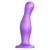 Фиолетовая насадка Strap-On-Me Dildo Plug Curvy size L - Strap-on-me - купить с доставкой в Ельце