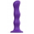 Фиолетовая насадка Strap-On-Me Dildo Geisha Balls size XL - Strap-on-me - купить с доставкой в Ельце