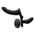Черный вибрострапон Double Take 10X Double Penetration Vibrating Strap-on Harness - XR Brands - купить с доставкой в Ельце