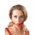 Силиконовый кляп-шар на чёрных ремешках Red Gag silicone - Orion - купить с доставкой в Ельце
