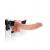 Телесный полый страпон с вибрацией Vibrating Hollow Strap-On with Balls - 24 см. - Pipedream - купить с доставкой в Ельце
