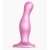 Розовая насадка Strap-On-Me Dildo Plug Curvy size M - Strap-on-me - купить с доставкой в Ельце