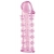 Гелевая розовая насадка на фаллос с шипами - 12 см. - Toyfa Basic - в Ельце купить с доставкой