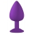 Большая фиолетовая анальная пробка Emotions Cutie Large с голубым кристаллом - 10 см. - Lola Games - купить с доставкой в Ельце