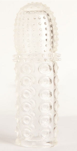 Прозрачная закрытая гелевая насадка - 13,5 см. - Toyfa Basic - в Ельце купить с доставкой