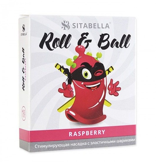 Стимулирующий презерватив-насадка Roll   Ball Raspberry - Sitabella - купить с доставкой в Ельце
