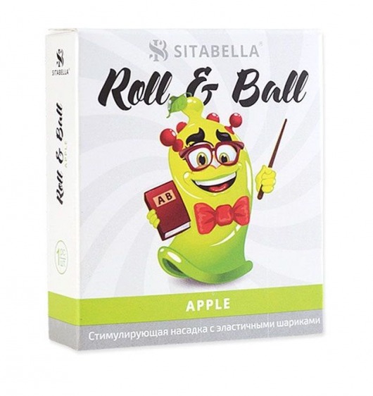 Стимулирующий презерватив-насадка Roll   Ball Apple - Sitabella - купить с доставкой в Ельце