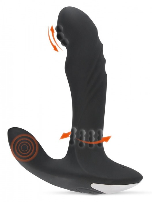 Черный вибромассажер простаты с функцией римминга Plug with Perineum Stimulator - 16,6 см. - Orion - в Ельце купить с доставкой