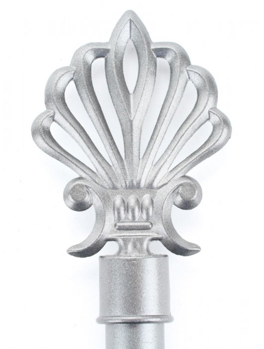 Черная плеть из кожи Gray с серебристой ручкой - 64 см. - БДСМ Арсенал - купить с доставкой в Ельце