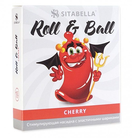 Стимулирующий презерватив-насадка Roll   Ball Cherry - Sitabella - купить с доставкой в Ельце