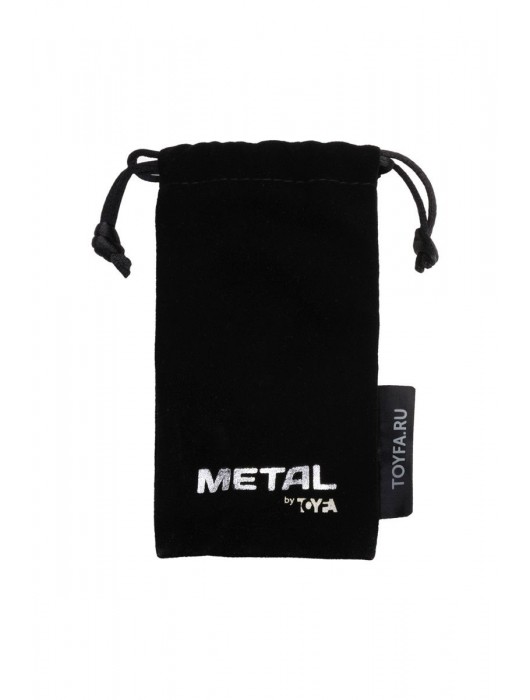 Серебристая коническая анальная пробка с красным кристаллом - 8 см. - ToyFa - купить с доставкой в Ельце