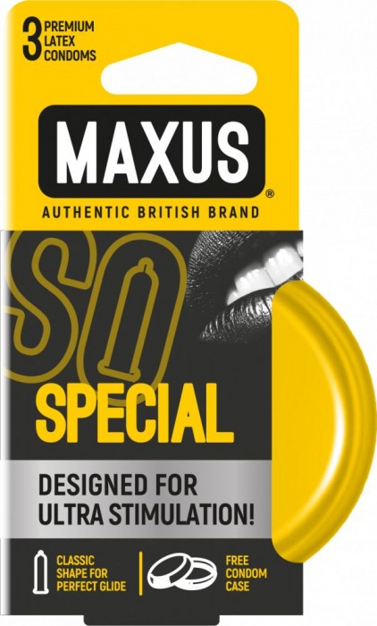 Презервативы с точками и рёбрами в железном кейсе MAXUS Special - 3 шт. - Maxus - купить с доставкой в Ельце