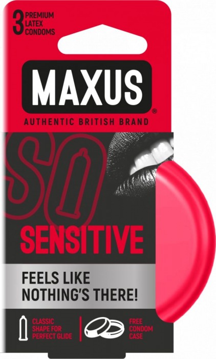Ультратонкие презервативы в железном кейсе MAXUS Sensitive - 3 шт. - Maxus - купить с доставкой в Ельце