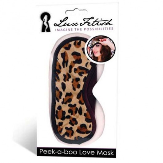 Леопардовая маска на глаза Peek-a-Boo - Lux Fetish - купить с доставкой в Ельце