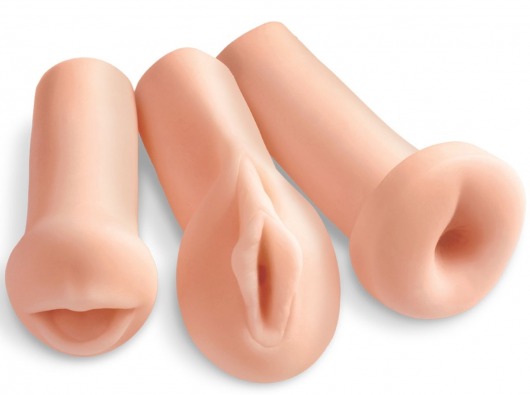 Комплект из 3 мастурбаторов All 3 Holes: вагина, анус, ротик - Pipedream - в Ельце купить с доставкой