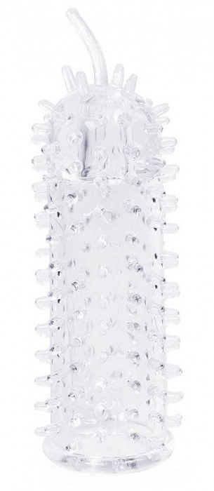 Закрытая рельефная насадка Crystal sleeve с усиками - 12 см. - Erowoman-Eroman - в Ельце купить с доставкой