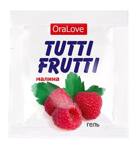 Пробник гель-смазки Tutti-frutti с малиновым вкусом - 4 гр. - Биоритм - купить с доставкой в Ельце