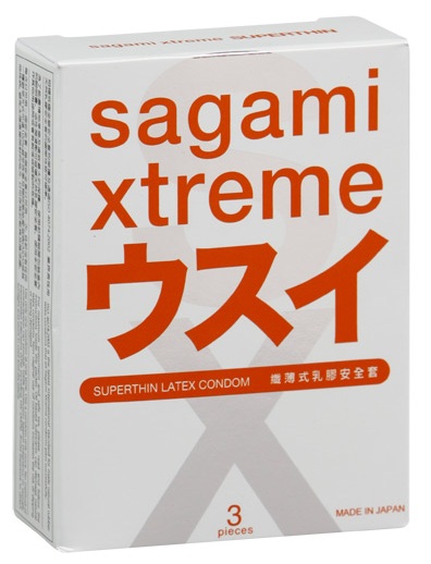 Ультратонкие презервативы Sagami Xtreme SUPERTHIN - 3 шт. - Sagami - купить с доставкой в Ельце