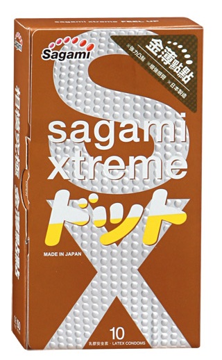 Презервативы Sagami Xtreme FEEL UP с точечной текстурой и линиями прилегания - 10 шт. - Sagami - купить с доставкой в Ельце