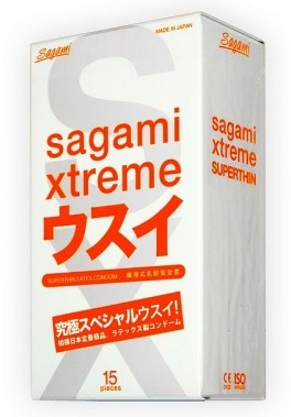Ультратонкие презервативы Sagami Xtreme SUPERTHIN - 15 шт. - Sagami - купить с доставкой в Ельце