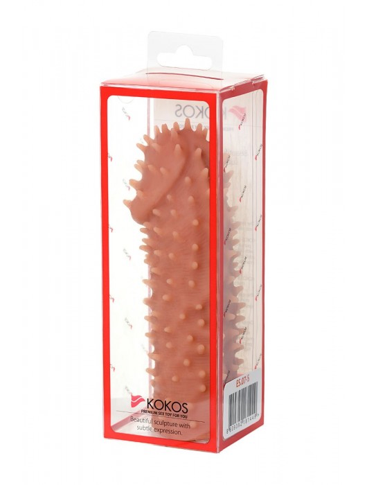 Телесная реалистичная насадка KOKOS Extreme Sleeve 07 с дополнительной стимуляцией - 12,7 см. - KOKOS - в Ельце купить с доставкой