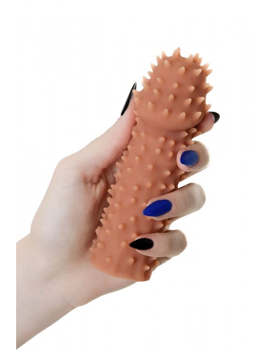 Телесная реалистичная насадка KOKOS Extreme Sleeve 07 с дополнительной стимуляцией - 12,7 см. - KOKOS - в Ельце купить с доставкой