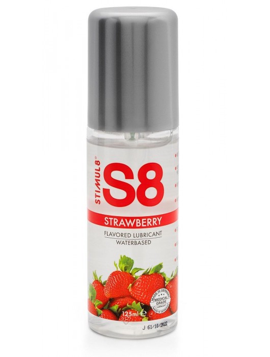Смазка на водной основе S8 Flavored Lube со вкусом клубники - 125 мл. - Stimul8 - купить с доставкой в Ельце