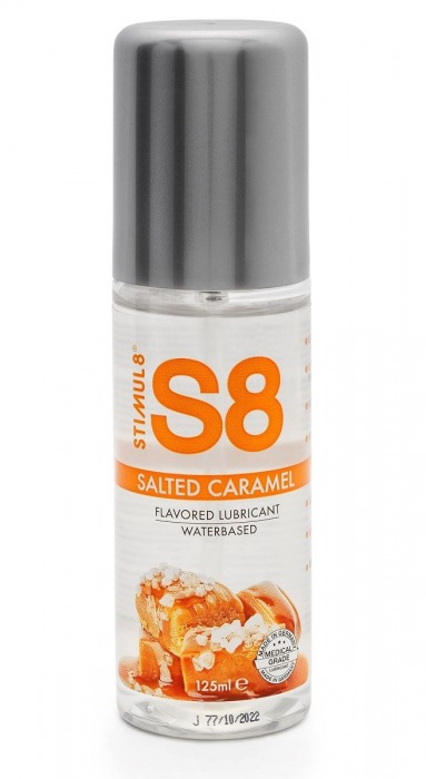 Смазка на водной основе S8 Flavored Lube со вкусом соленой карамели - 125 мл. - Stimul8 - купить с доставкой в Ельце