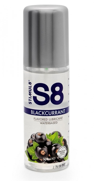 Смазка на водной основе S8 Flavored Lube со вкусом черной смородины - 125 мл. - Stimul8 - купить с доставкой в Ельце