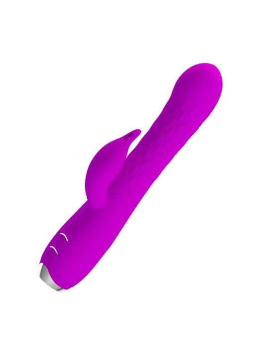Лиловый вибратор Molly с вращающимися бусинами - 20,5 см. - Baile