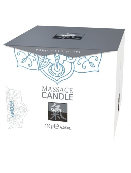 Массажная свеча с ароматом амбры - 130 гр. - Shiatsu - купить с доставкой в Ельце