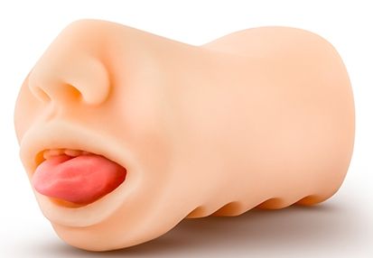 Телесный мастурбатор-ротик с язычком Oral Anne - Blush Novelties - в Ельце купить с доставкой