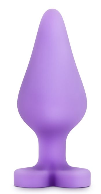Фиолетовая анальная пробка Naughty Candy Heart Do Me Now - 8,9 см. - Blush Novelties - купить с доставкой в Ельце