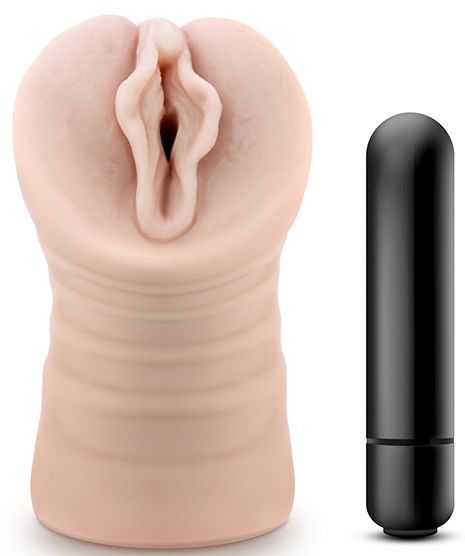 Телесный мастурбатор-вагина с вибропулей Ashley - Blush Novelties - в Ельце купить с доставкой