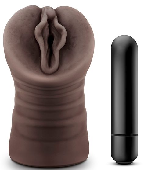 Коричневый мастурбатор-вагина Alexis - Blush Novelties - в Ельце купить с доставкой